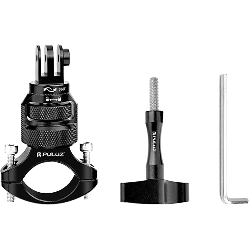 Aluminum 360° PULUZ Steering Wheel Mount for Sports Cameras (Black)